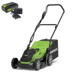 Газонокосилка аккумуляторная Greenworks G40LM35K2 40В, в комплекте АКБ 2А/ч + ЗУ