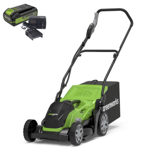 Газонокосилка аккумуляторная Greenworks G40LM35K2 40В, в комплекте АКБ 2А/ч + ЗУ