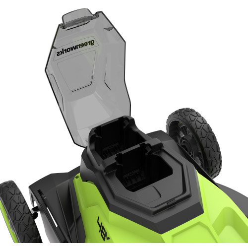 Газонокосилка аккумуляторная Greenworks GD24X2LM411 2x24В, в комплекте АКБ 4А/ч x 2 + ЗУ на 2 слота