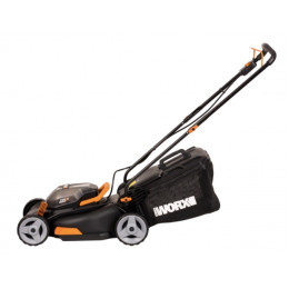Газонокосилка аккумуляторная Worx WG743E 40В, в комплекте 2 АКБ 4 А/ч и ЗУ