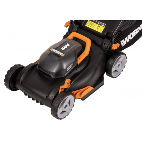 Газонокосилка аккумуляторная Worx WG743E 40В, в комплекте 2 АКБ 4 А/ч и ЗУ
