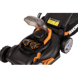 Газонокосилка аккумуляторная Worx WG743E 40В, в комплекте 2 АКБ 4 А/ч и ЗУ