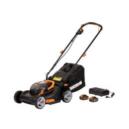 Газонокосилка аккумуляторная Worx WG743E 40В, в комплекте 2 АКБ 4 А/ч и ЗУ