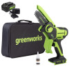 Аккумуляторная цепная мини-пила Greenworks G24MCS10K4 24В, в комплекте АКБ 4А/ч + ЗУ
