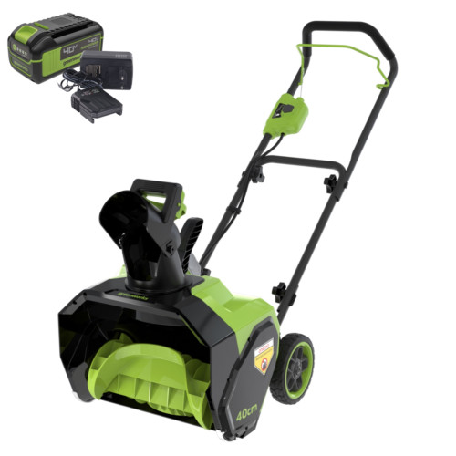 Снегоуборщик аккумуляторный Greenworks G40ST40K4 40В (40 см), в комплекте АКБ 4А/ч + ЗУ