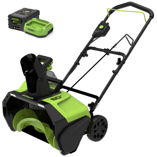 Снегоуборщик аккумуляторный Greenworks GD60PSTK4 60В (51 см), в комплекте АКБ 4А/ч + ЗУ