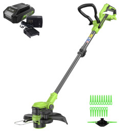 Триммер аккумуляторный Greenworks G24LT301K2 24В, в комплекте АКБ 2А/ч + ЗУ