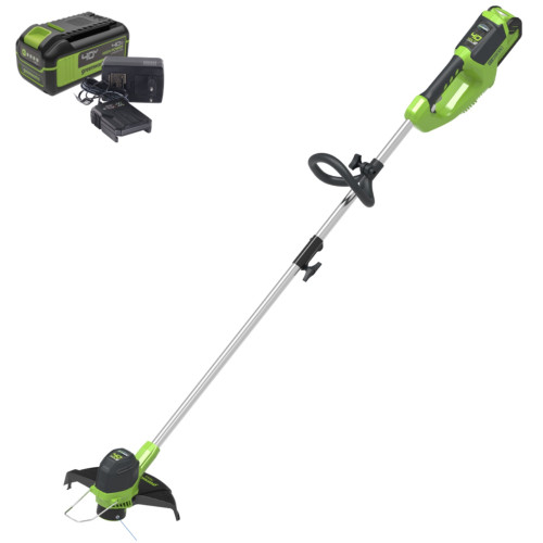 Триммер аккумуляторный Greenworks G40LTK4 40В, в комплекте АКБ 4А/ч + ЗУ