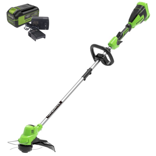 Триммер аккумуляторный Greenworks GD40LTK4 40В, в комплекте АКБ 4А/ч + ЗУ